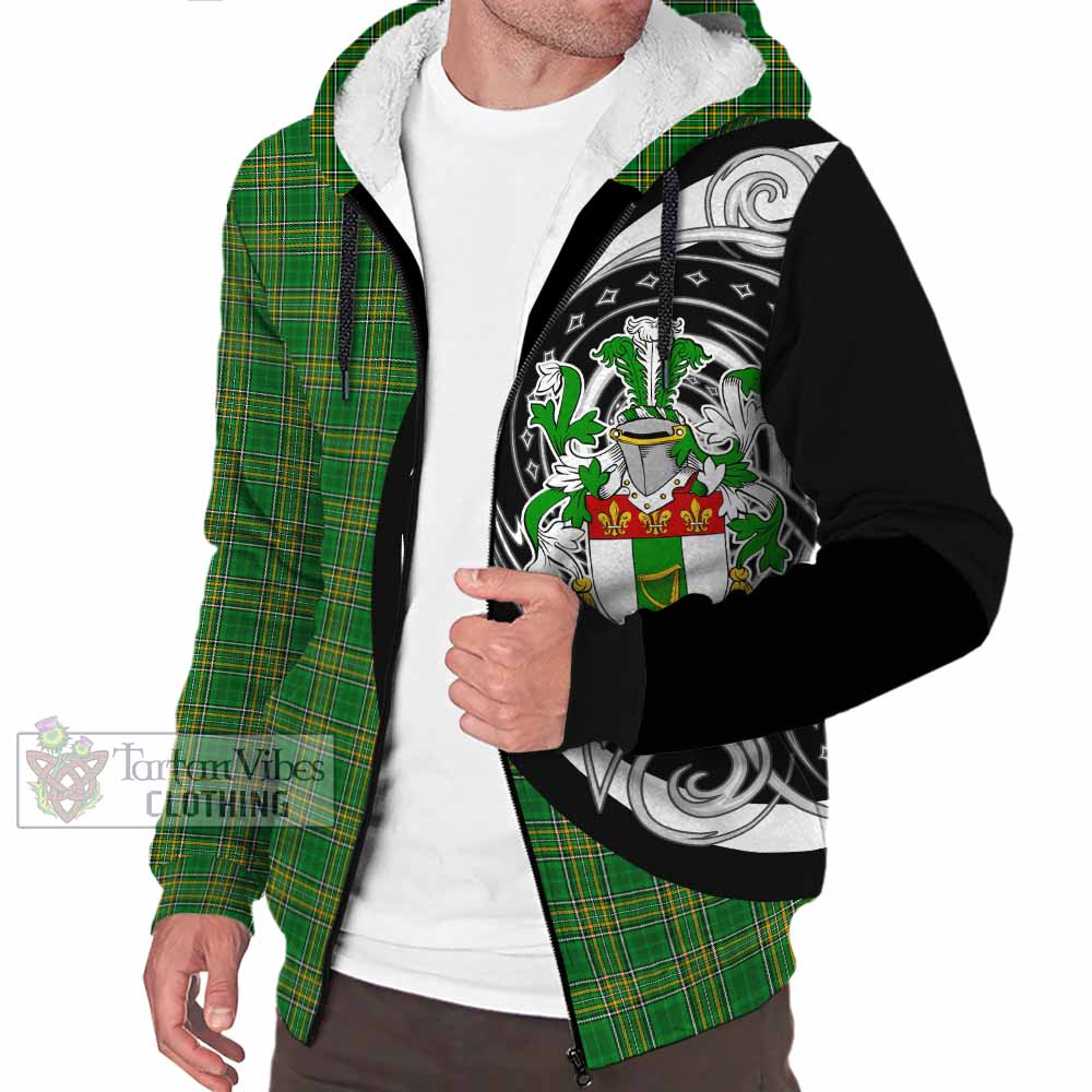 Tartan Vibes Clothing Brophy Irish Clan Sherpa Hoodie Celtic Circle Style