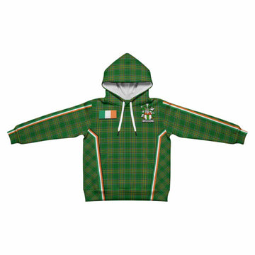 Brophy Irish Clan Coat of Arm Tartan Kid Hoodie Flag Style
