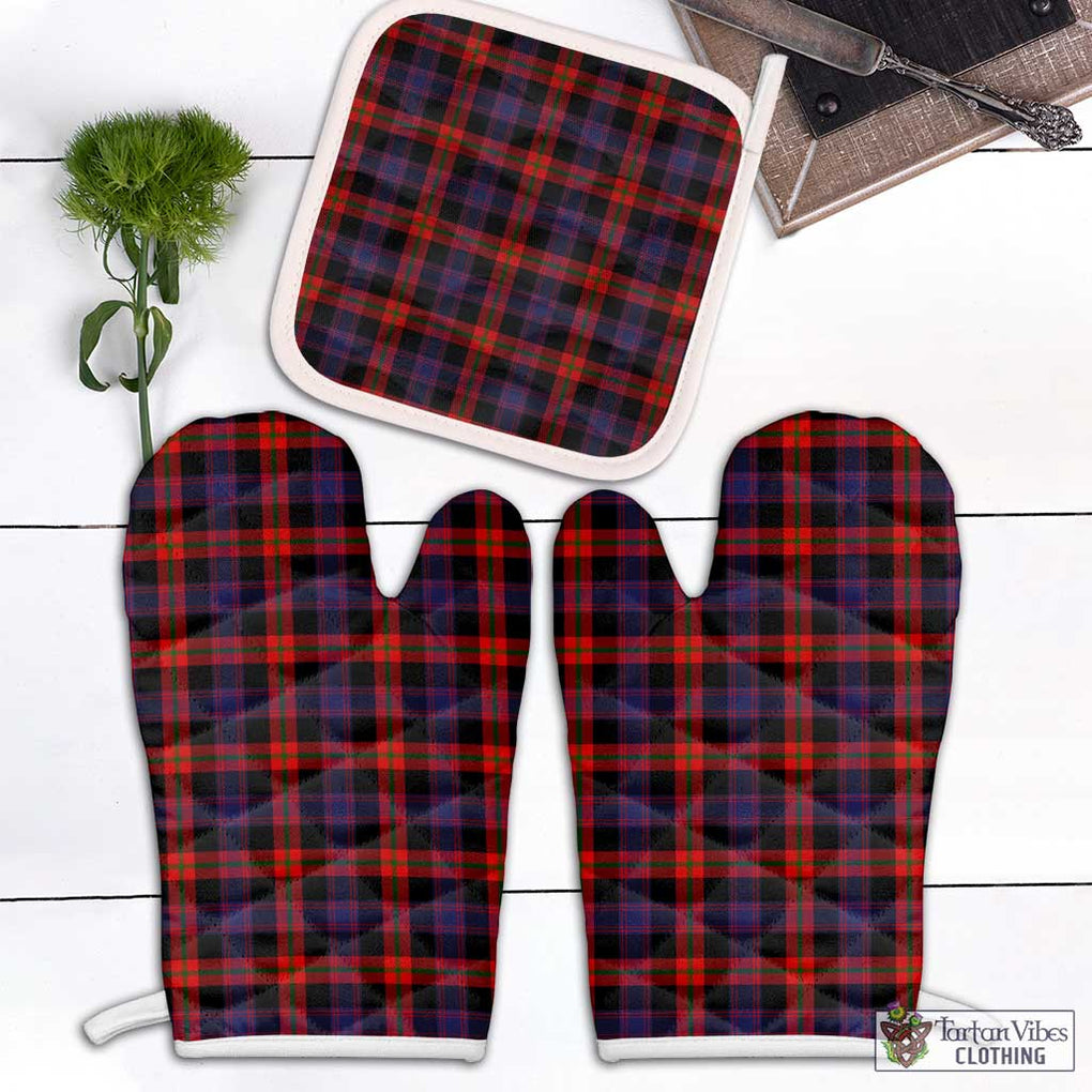 Broun Modern Tartan Combo Oven Mitt & Pot-Holder Combo 1 Oven Mitt & 1 Pot-Holder White - Tartan Vibes Clothing