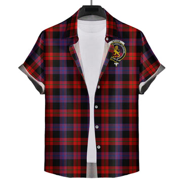 broun-modern-tartan-short-sleeve-button-down-shirt-with-family-crest