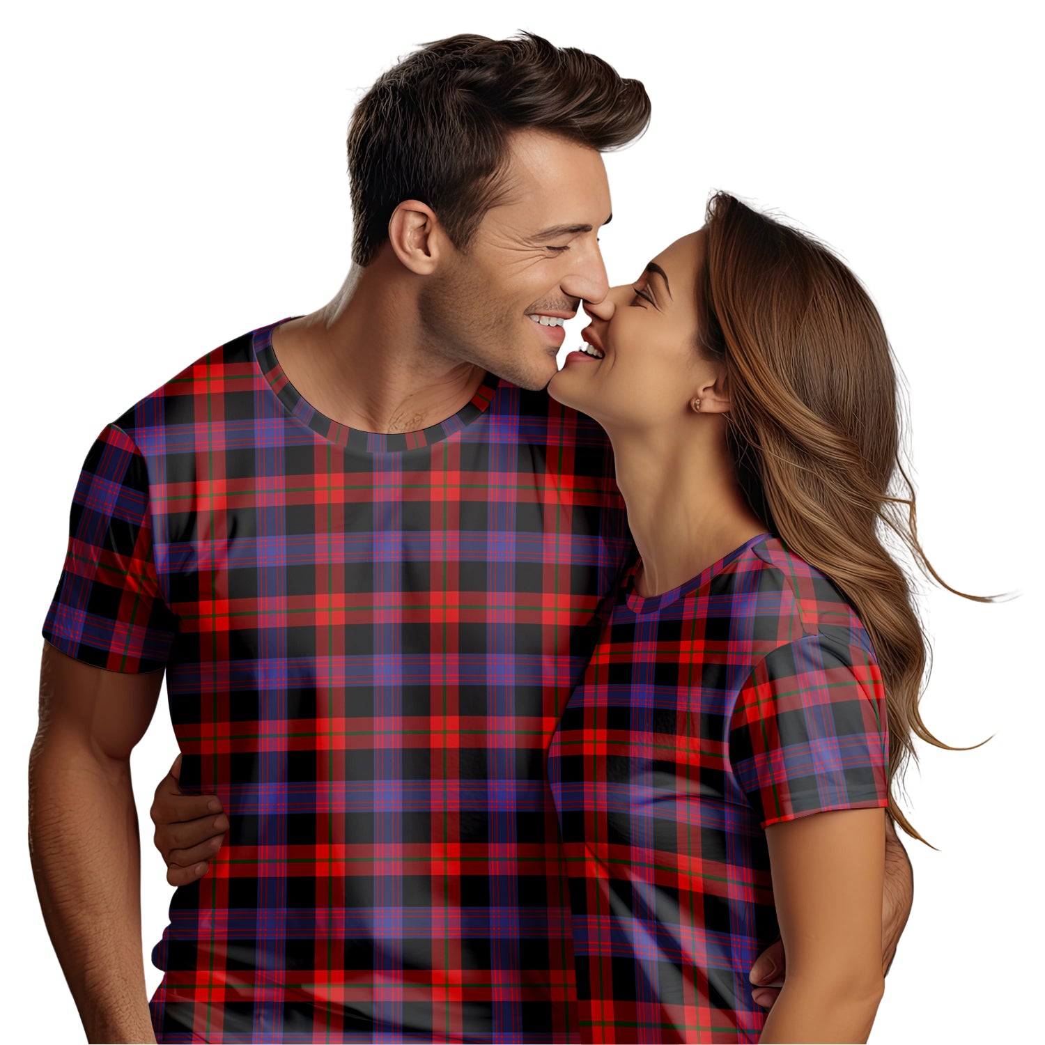 Broun Modern Tartan T-Shirt Men's Shirt S - Tartanvibesclothing