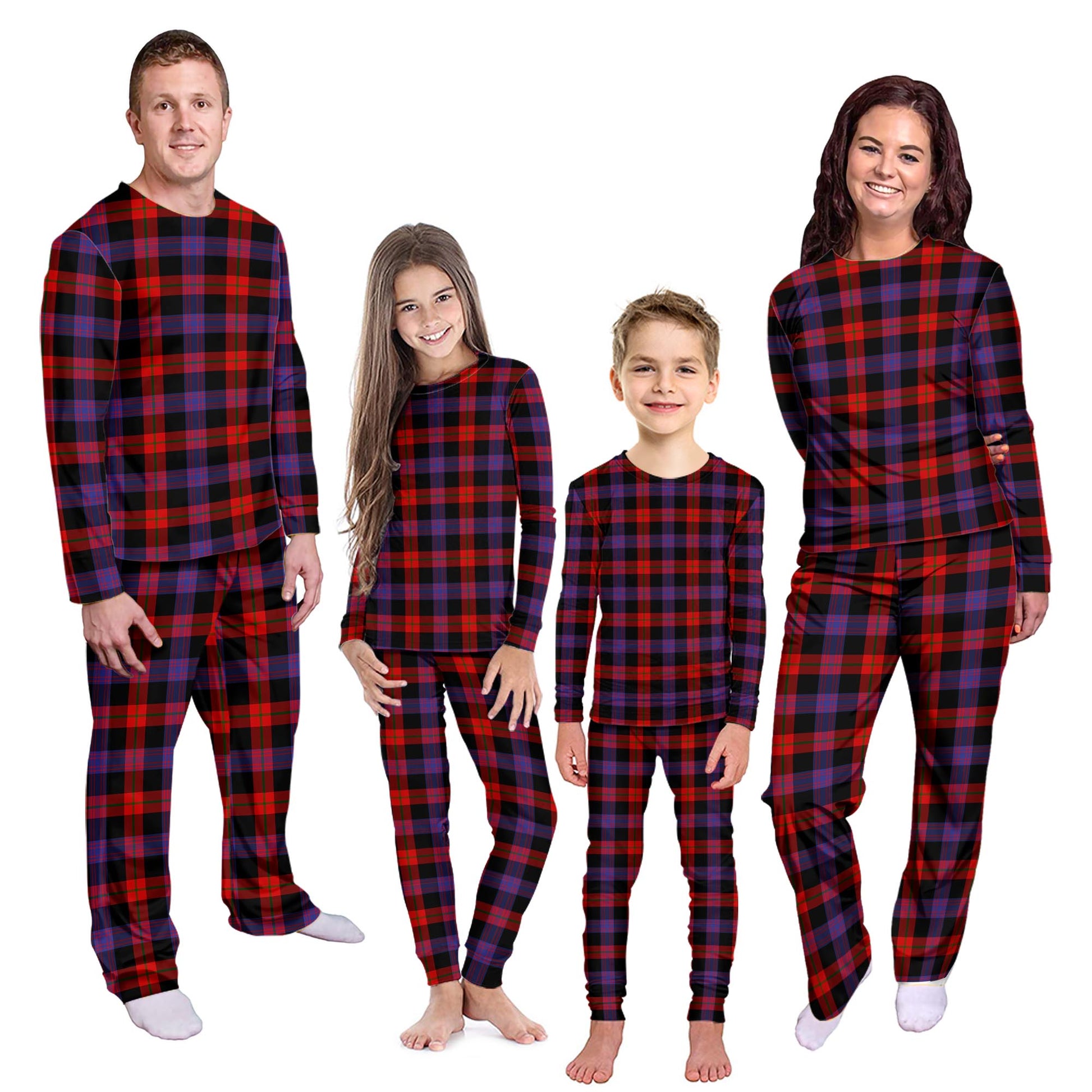 Broun Modern Tartan Pajamas Family Set Kid - Tartan Vibes Clothing