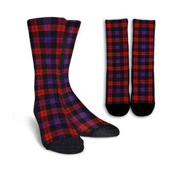 Broun Modern Tartan Crew Socks - Tartanvibesclothing