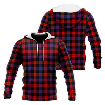 Broun Modern Tartan Knitted Hoodie Unisex Knitted Hoodie - Tartanvibesclothing