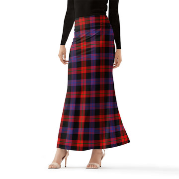 Broun Modern Tartan Womens Full Length Skirt