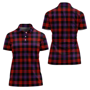 broun-modern-tartan-polo-shirt-for-women