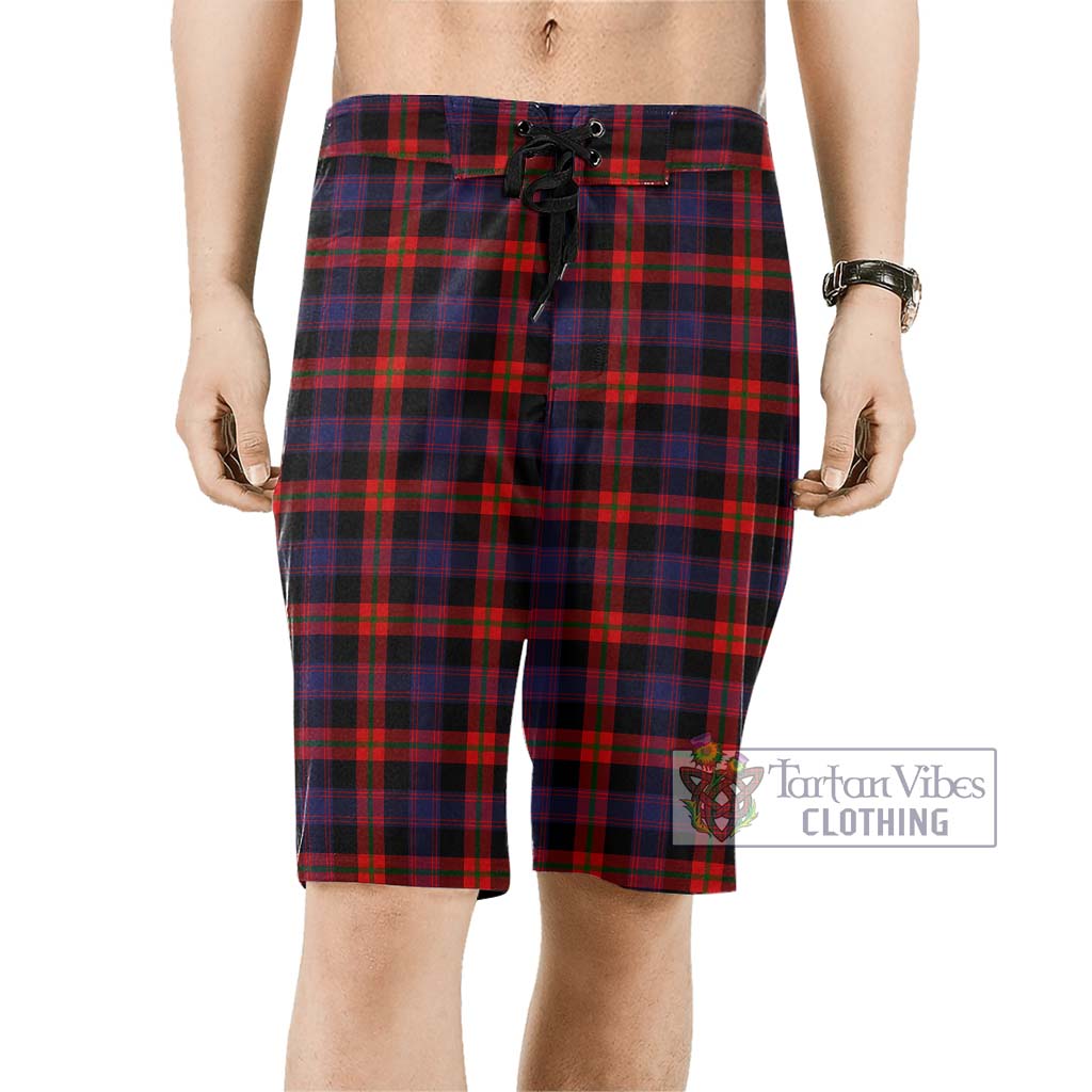 Broun Modern Tartan Men's Board Shorts Men - Tartan Vibes Clothing