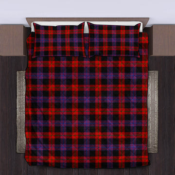 Broun Modern Tartan Quilt Bed Set