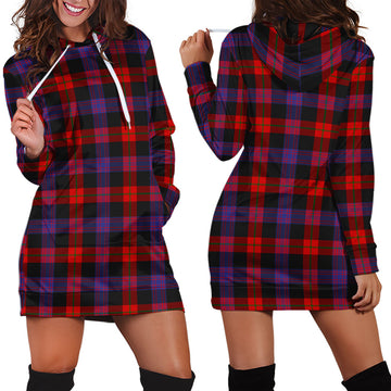 Broun Modern Tartan Hoodie Dress - Tartan Vibes Clothing