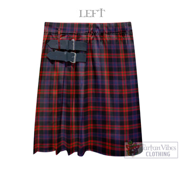 Broun Modern Tartan Men's Pleated Skirt - Fashion Casual Retro Scottish Kilt Style