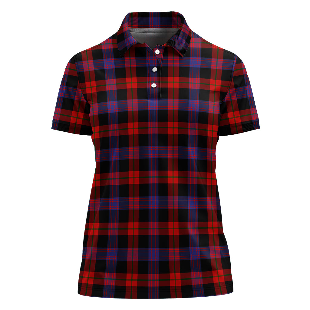 Broun Modern Tartan Polo Shirt For Women - Tartanvibesclothing