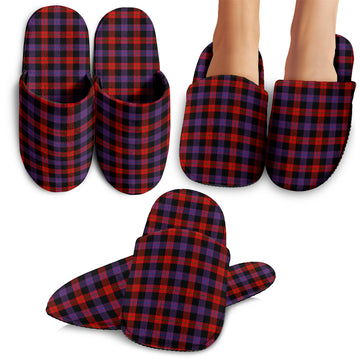 Broun Modern Tartan Home Slippers