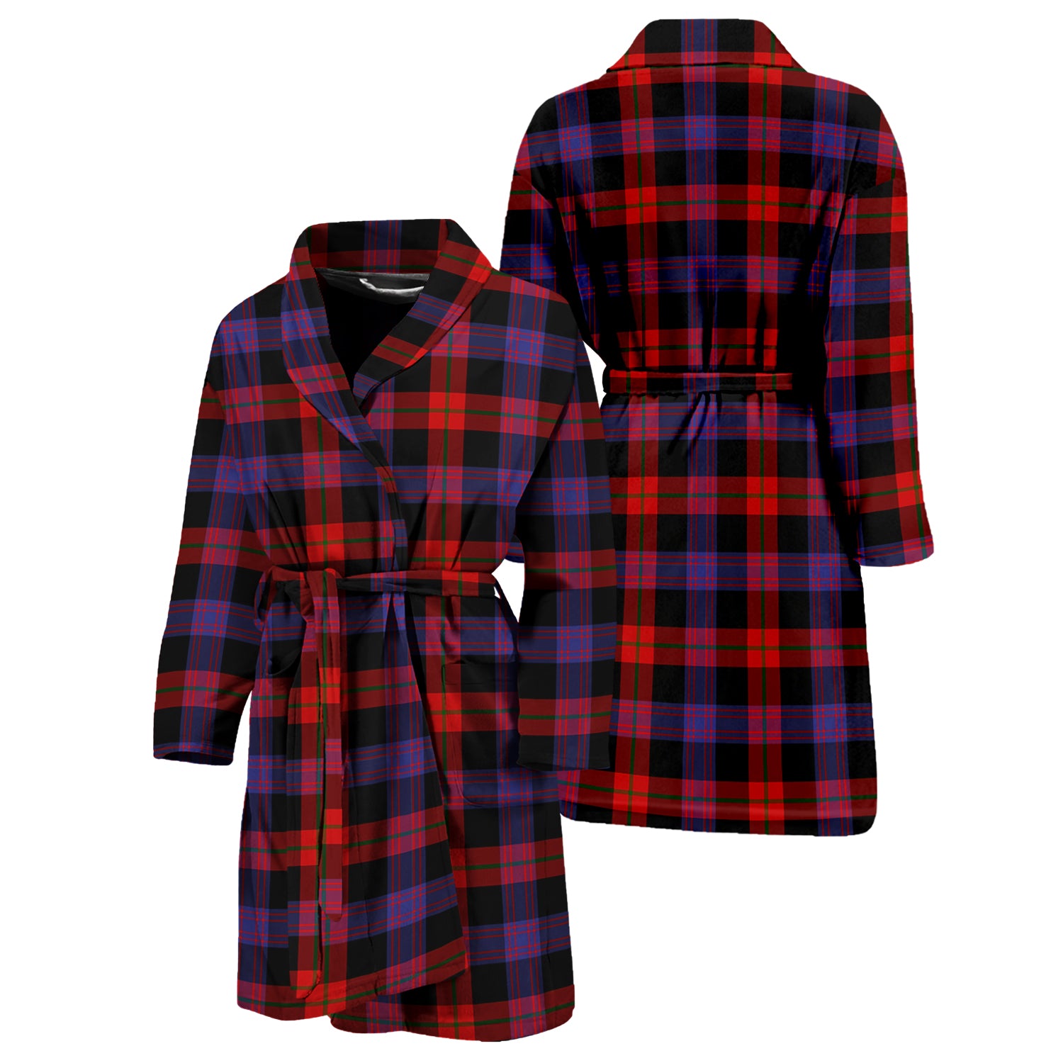 Broun Modern Tartan Bathrobe Unisex M - Tartan Vibes Clothing