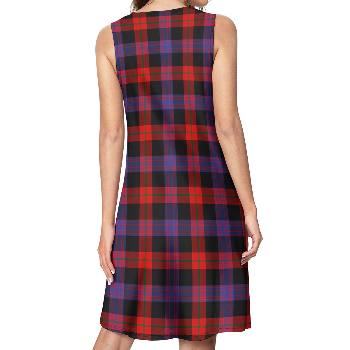 Broun Modern Tartan Womens Casual Dresses - Tartanvibesclothing