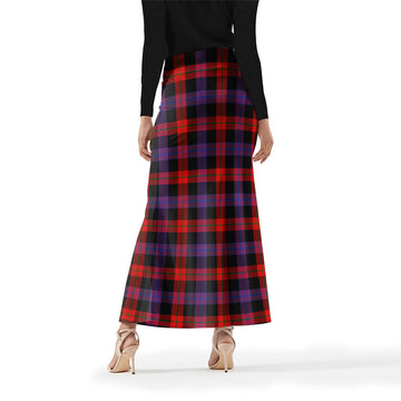 Broun Modern Tartan Womens Full Length Skirt
