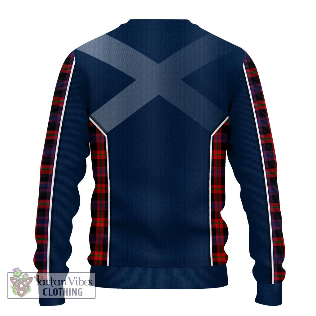 Broun Modern Tartan Knitted Sweater with Family Crest and Lion Rampant Vibes Sport Style - Tartan Vibes Clothing