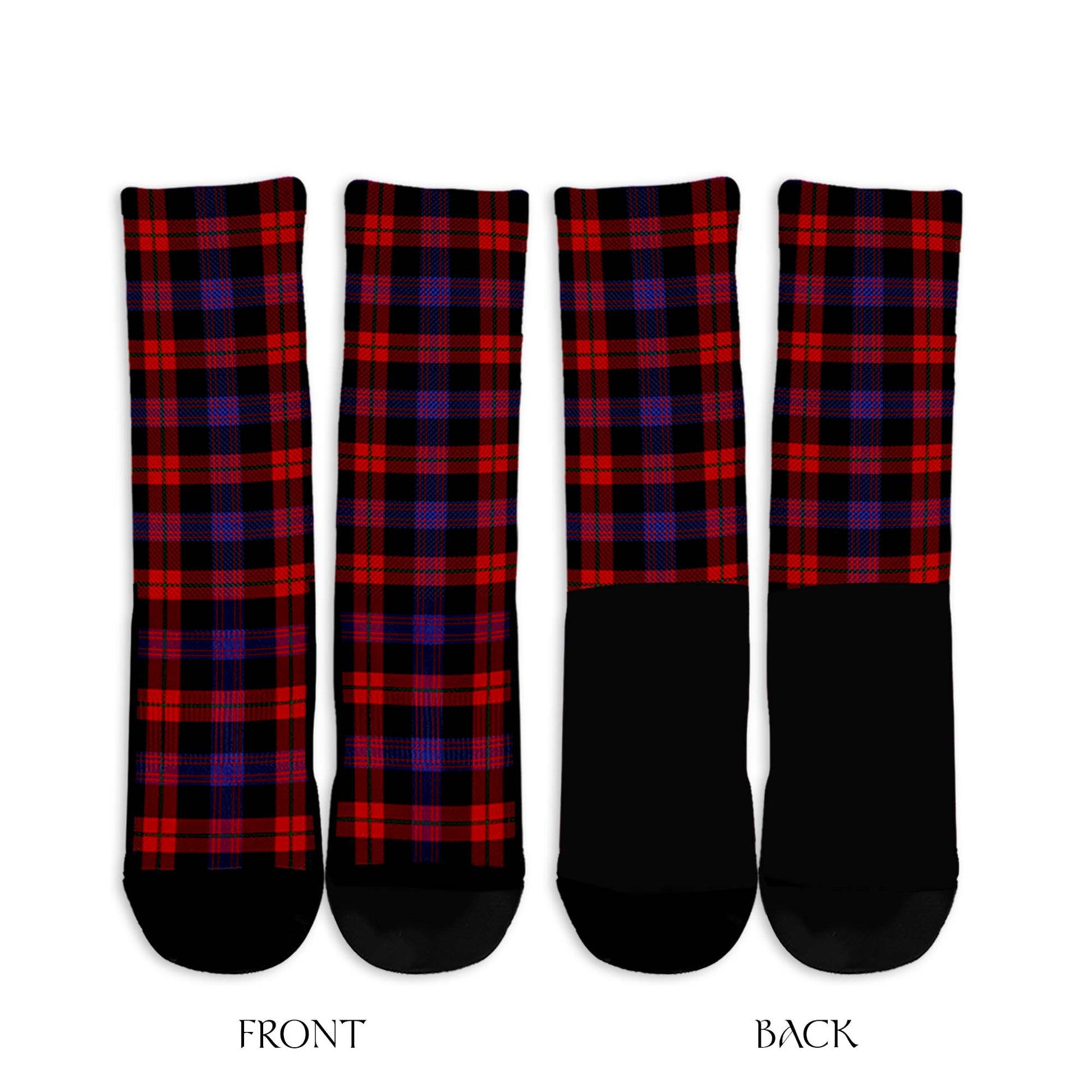 Broun Modern Tartan Crew Socks - Tartanvibesclothing