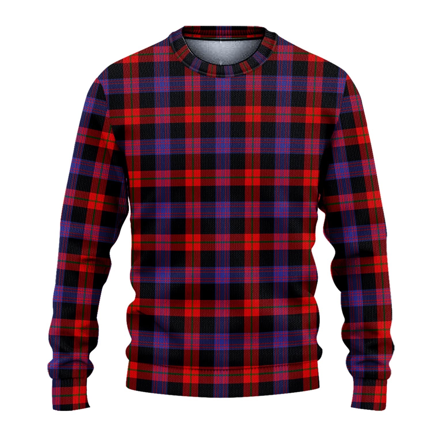 Broun Modern Tartan Knitted Sweater - Tartanvibesclothing