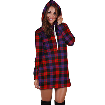 Broun Modern Tartan Hoodie Dress - Tartan Vibes Clothing