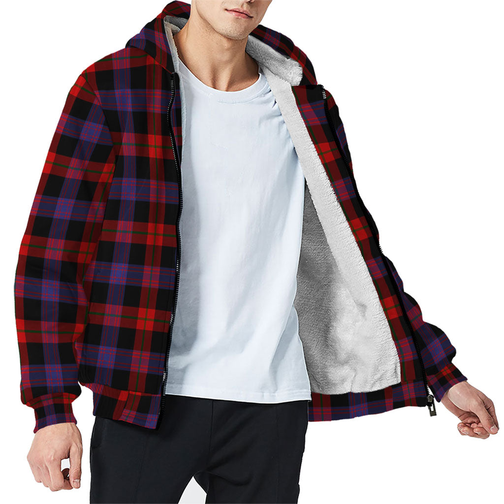 Broun Modern Tartan Sherpa Hoodie - Tartanvibesclothing