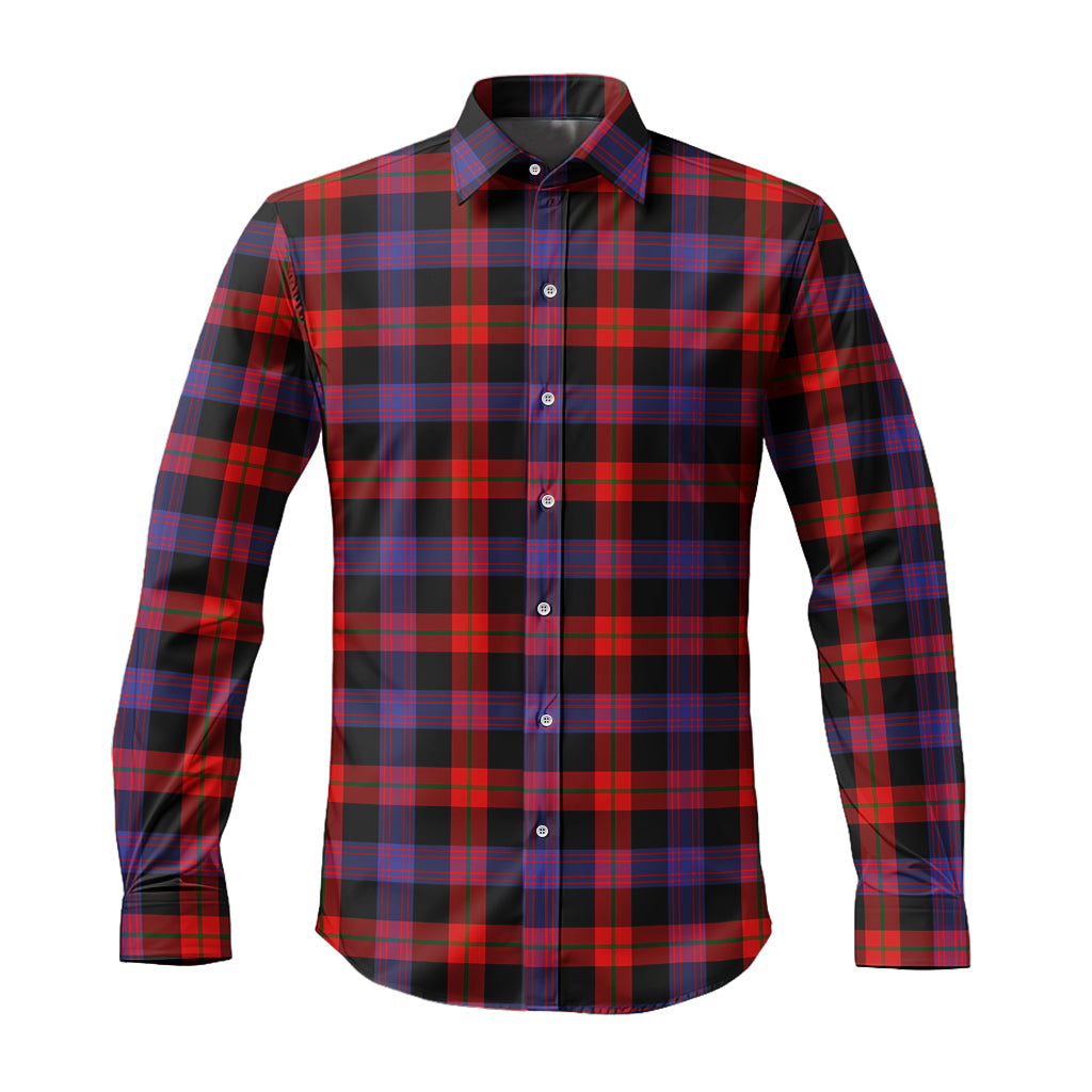 Broun Modern Tartan Long Sleeve Button Up Shirt - Tartanvibesclothing