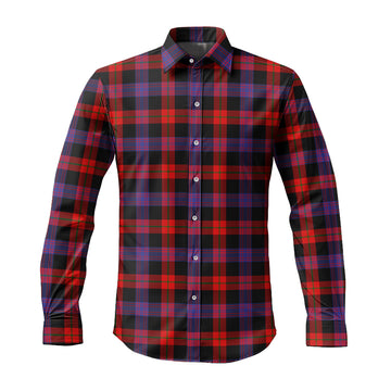 Broun Modern Tartan Long Sleeve Button Up Shirt - Tartanvibesclothing