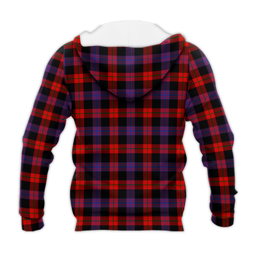 Broun Modern Tartan Knitted Hoodie - Tartanvibesclothing