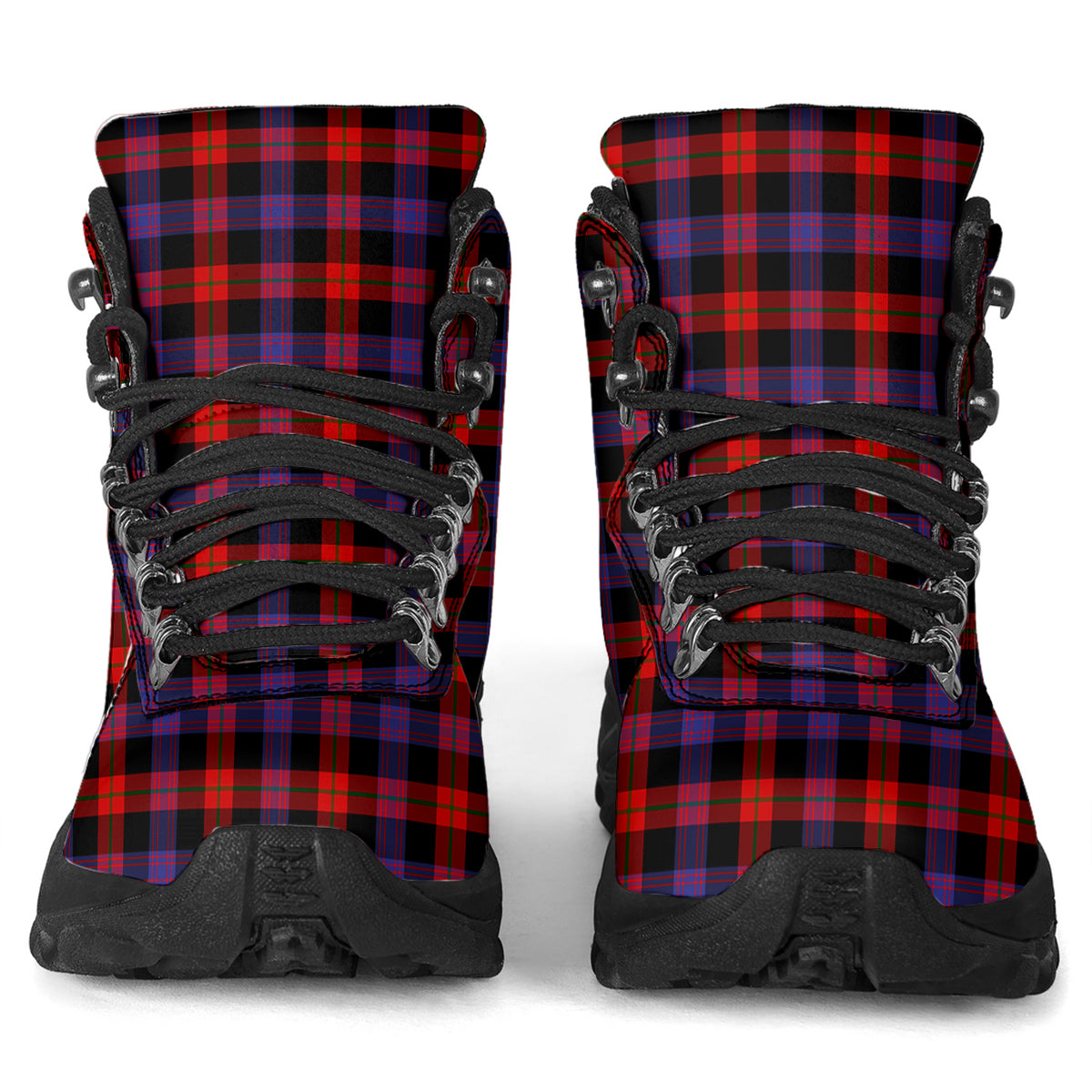 Broun Modern Tartan Alpine Boots - Tartanvibesclothing