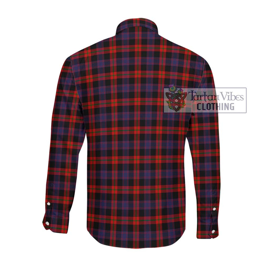 Broun Modern Tartan Long Sleeve Button Shirt with Family Crest DNA In Me Style - Tartanvibesclothing Shop