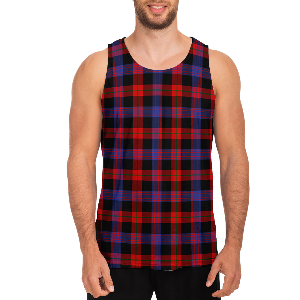 Broun Modern Tartan Mens Tank Top - Tartanvibesclothing