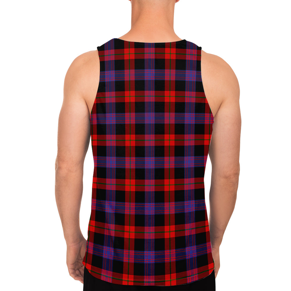 Broun Modern Tartan Mens Tank Top - Tartanvibesclothing