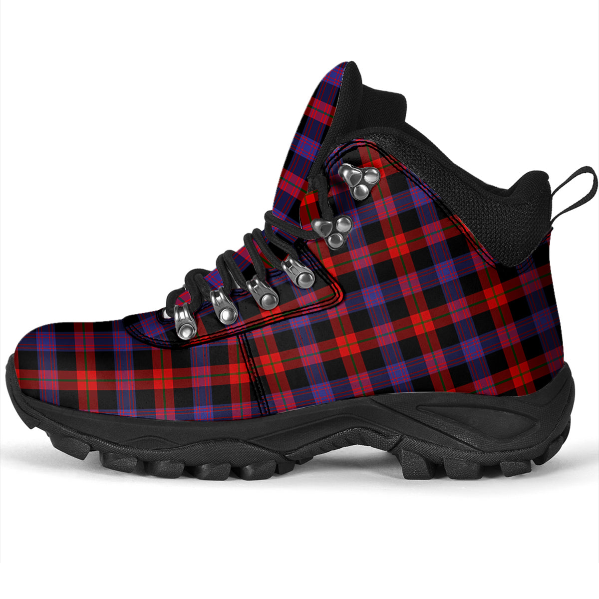 Broun Modern Tartan Alpine Boots - Tartanvibesclothing