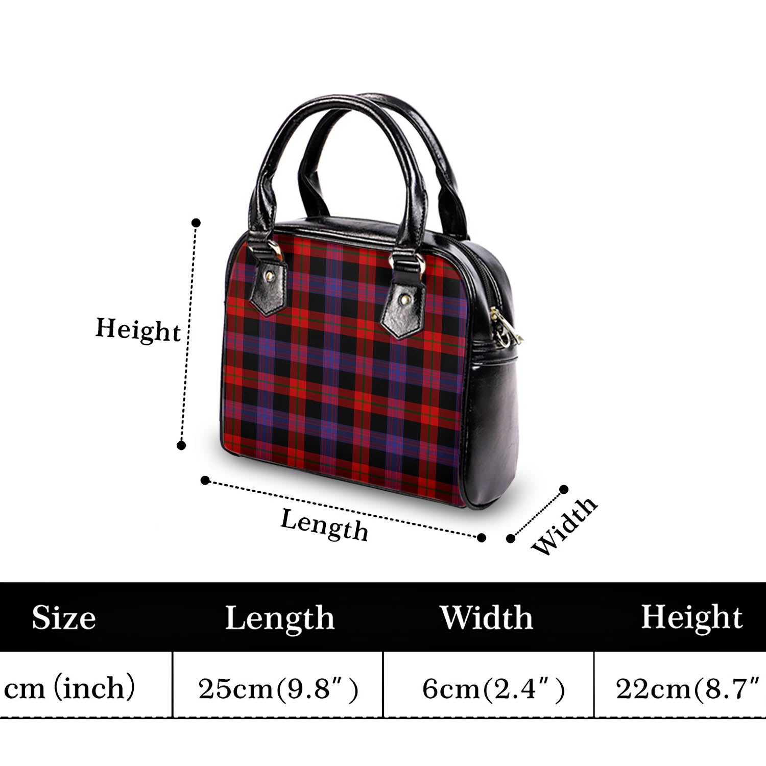 Broun Modern Tartan Shoulder Handbags - Tartanvibesclothing