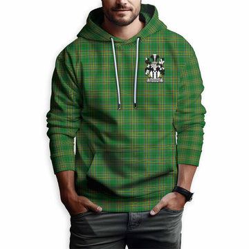 Brounker Irish Clan Tartan Hoodie with Coat of Arms Zip Hoodie - Tartan Vibes Clothing