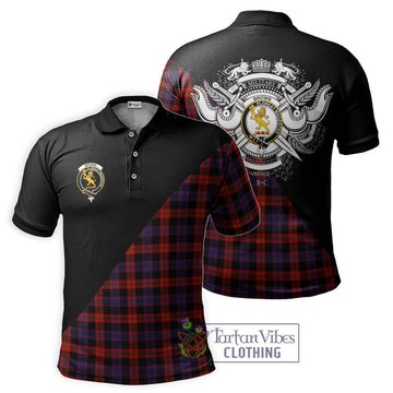 Brown (Broun) Tartan Polo Shirt with Family Crest and Military Logo Style Kid - Tartanvibesclothing Shop