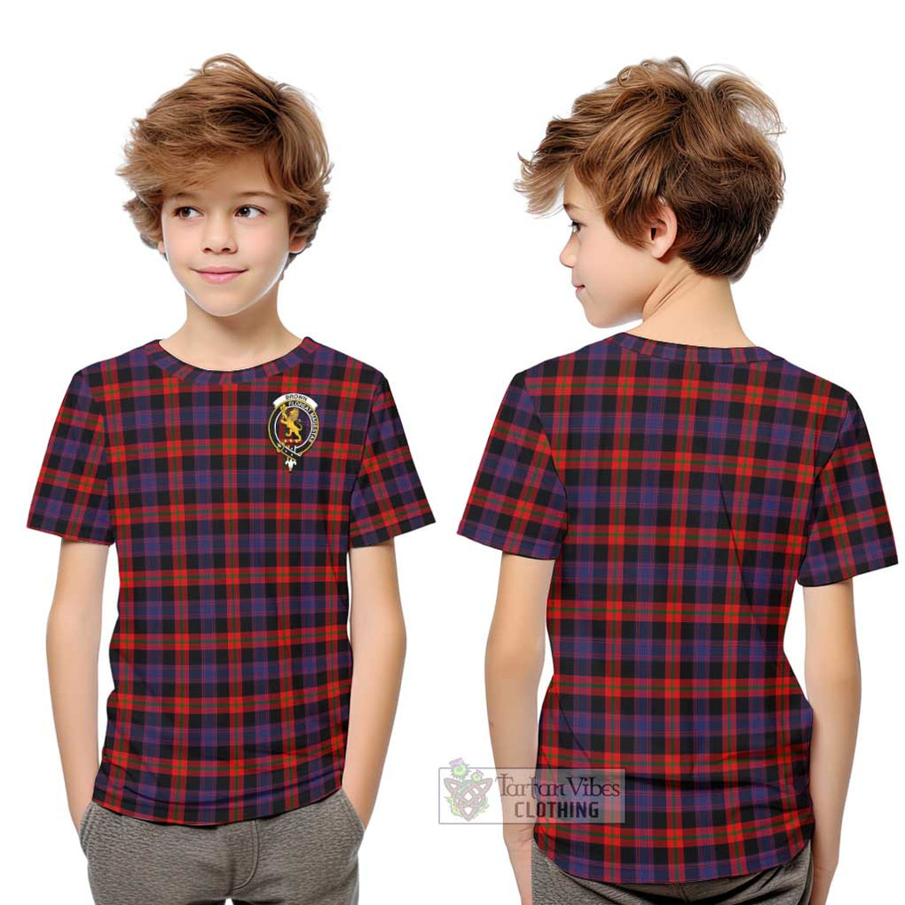 Brown (Broun) Tartan Kid T-Shirt with Family Crest Youth XL Size14 - Tartanvibesclothing Shop