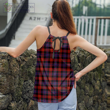 Tartan Vibes Clothing Brown Tartan Loose Halter Neck Camisole