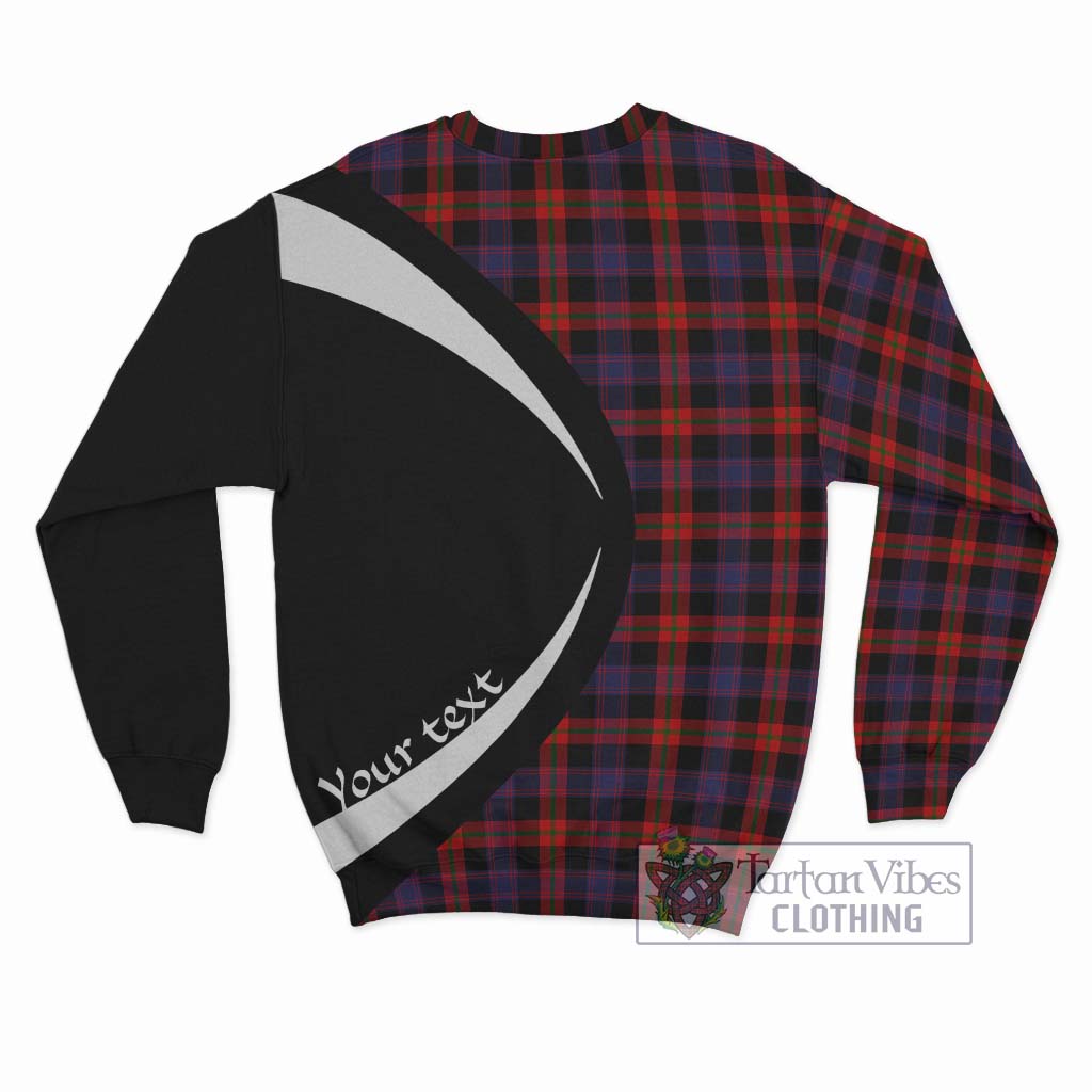 Brown (Broun) Tartan Sweatshirt with Family Crest Circle Style - Tartan Vibes Clothing