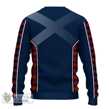 Brown (Broun) Tartan Knitted Sweater with Family Crest and Lion Rampant Vibes Sport Style - Tartan Vibes Clothing