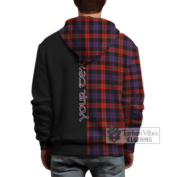 Brown (Broun) Tartan Hoodie with Family Crest and Half Of Me Style - Tartanvibesclothing Shop