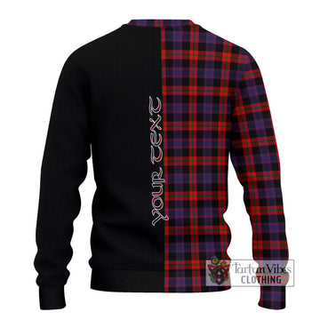 Brown (Broun) Tartan Knitted Sweater with Family Crest and Half Of Me Style - Tartanvibesclothing Shop