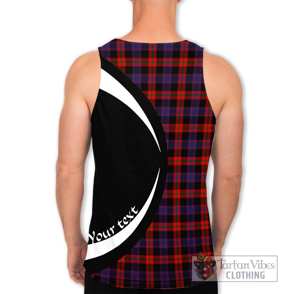Brown (Broun) Tartan Men's Tank Top with Family Crest Circle Style - Tartan Vibes Clothing
