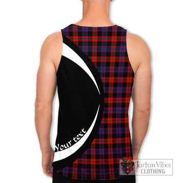 Brown (Broun) Tartan Men's Tank Top with Family Crest Circle Style - Tartan Vibes Clothing
