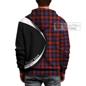 Tartan Vibes Clothing Brown Tartan Hoodie with Family Crest Circle Style