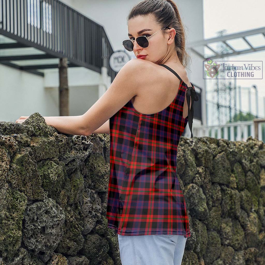 Tartan Vibes Clothing Brown Tartan Loose Halter Neck Camisole