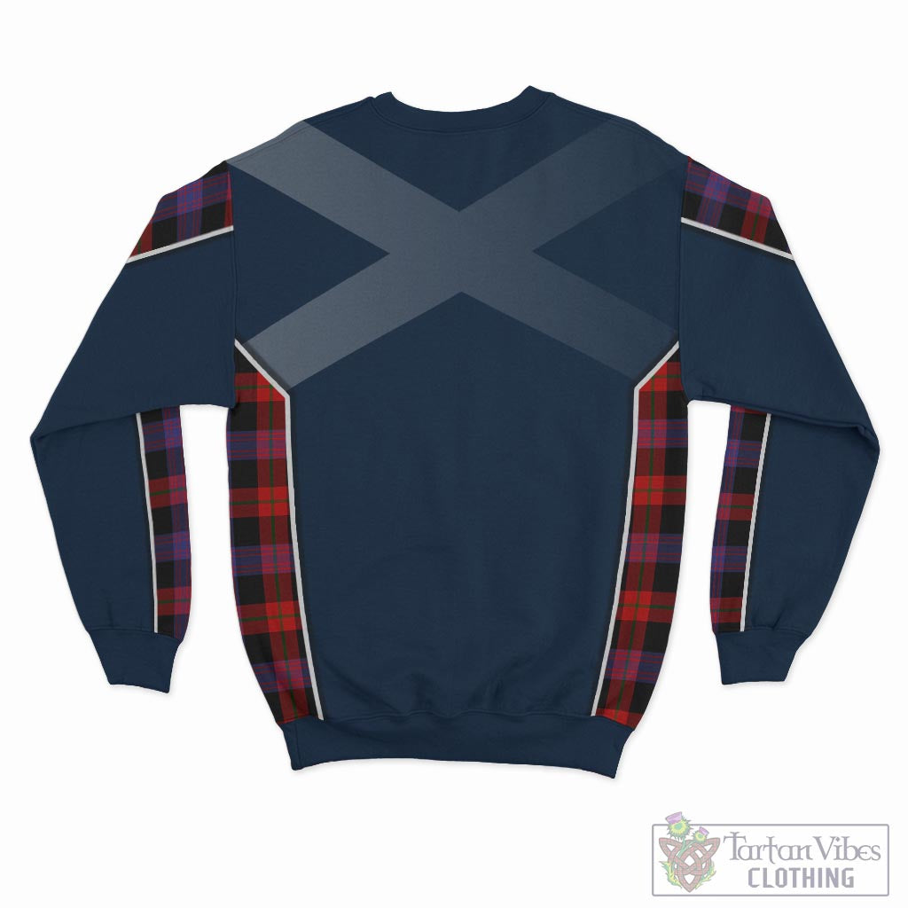 Tartan Vibes Clothing Brown Tartan Sweater with Family Crest and Lion Rampant Vibes Sport Style