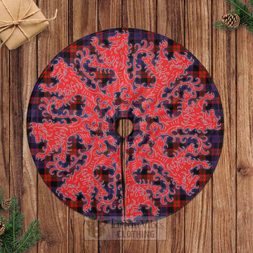 Tartan Vibes Clothing Brown (Broun) Tartan Christmas Tree Skirt Lion Rampant Style