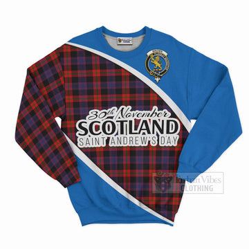 Tartan Vibes Clothing Brown (Broun) Family Crest Tartan Sweatshirt Celebrate Saint Andrew's Day in Style