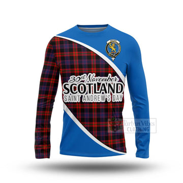 Tartan Vibes Clothing Brown (Broun) Family Crest Tartan Long Sleeve T-Shirt Celebrate Saint Andrew's Day in Style