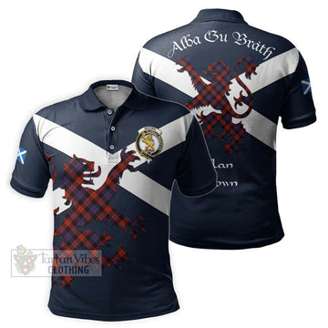 Tartan Vibes Clothing Brown (Broun) Tartan Lion Rampant Polo Shirt – Proudly Display Your Heritage with Alba Gu Brath and Clan Name